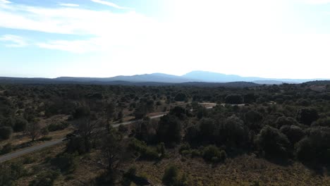 Pic-Saint-Loup's-Untouched-Natural-Terrain,-France---aerial