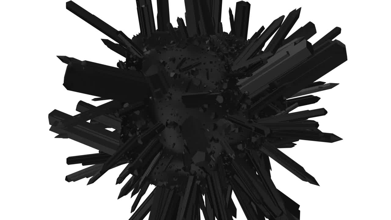 animación fantástica con objeto 3d abstracto en cámara lenta, 4096x2304 bucle 4k