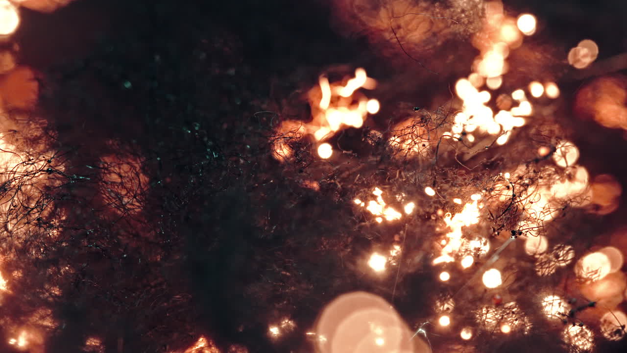 long exposure shot of spinning steel wool in motion