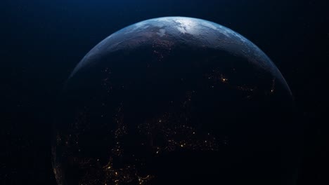 earth at night from space