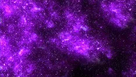 Universe-with-flying-stars-with-glitters-and-purple-clouds