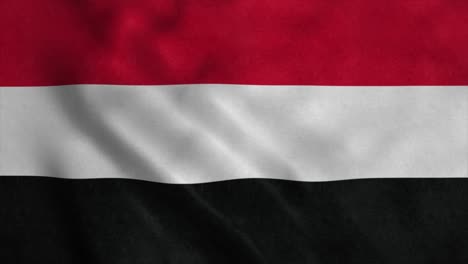 flag of the yemen, waving in wind. realistic flag background