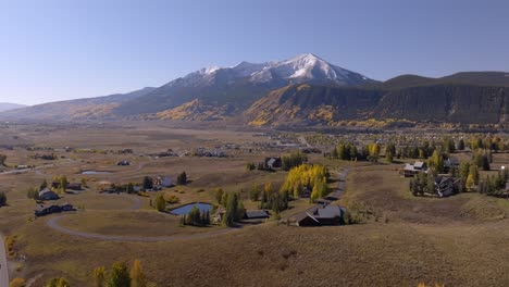 aerial views near crested butte colorado during the vibrant colorful fall season