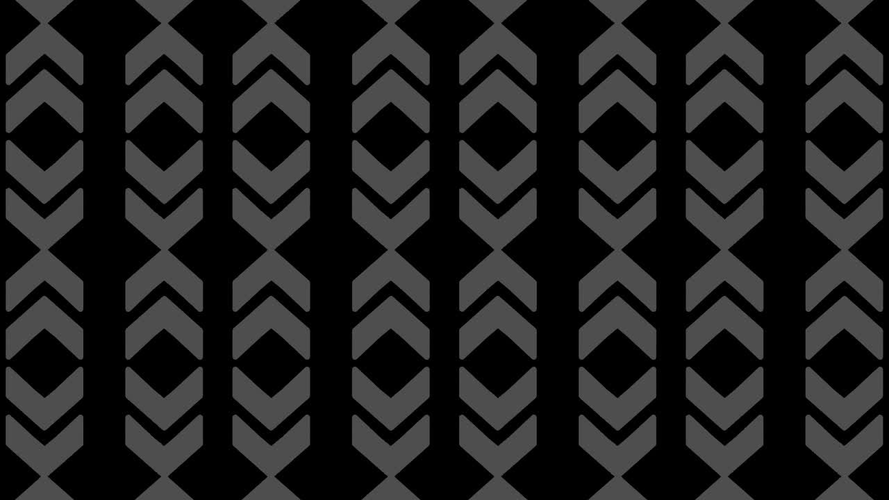 Graphic pattern in black and white with stroboscopic and hypnotic effect, while increasing in size and then reducing it.