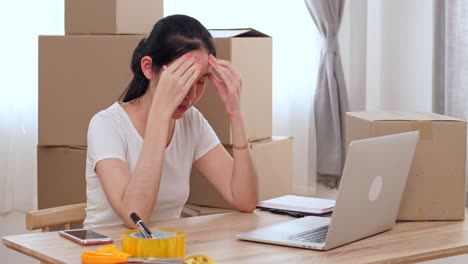 woman stressed from work