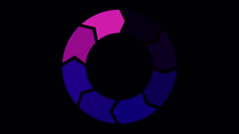 animation colorful loading circle isolate.