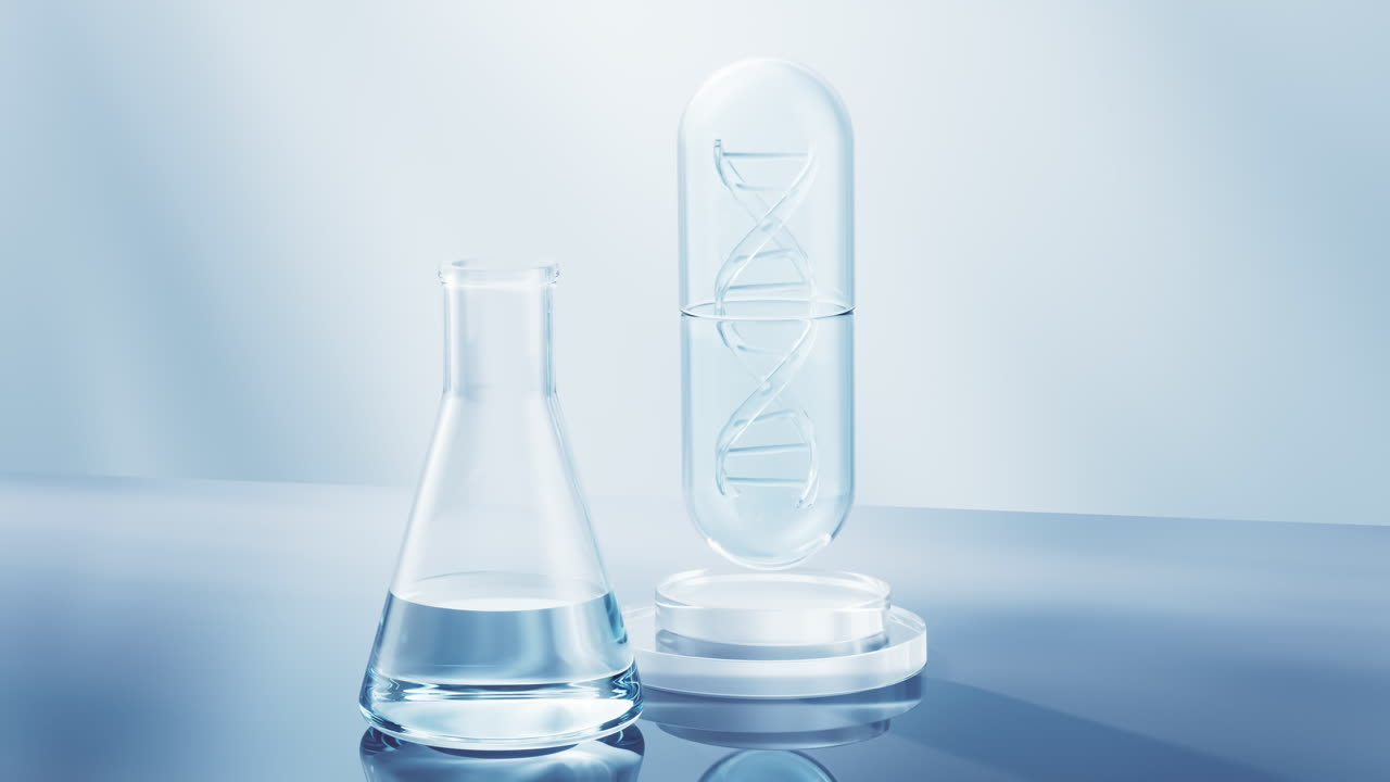 화학 실험실 장비, 3d 렌더링