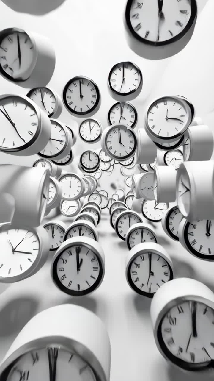 Molti Orologi Fluttuanti nell'Aria