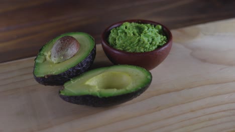 chilean typical avocado food palta chile wooden background selective focus