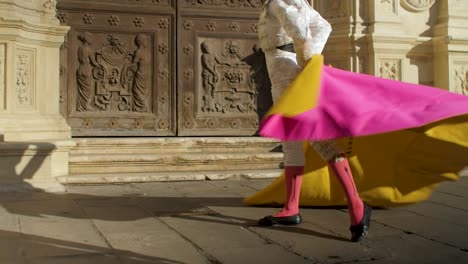 bullfighter moves in seville, spain