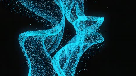 abstract glowing blue particles