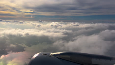 view of clouds from airplane