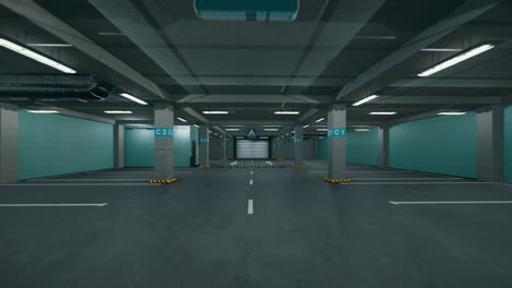 underground parking without cars. modern underground parking. indoor full modern parking. underground parking garage scene