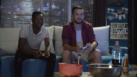 friends gaming at home