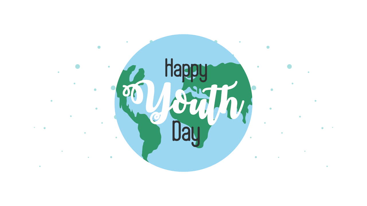 happy international youth day celebration with world planet