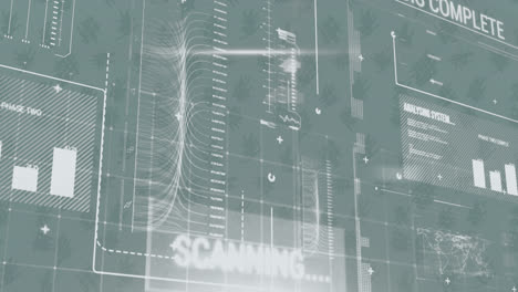 animation of bar graphs with finance data processing on digital interface