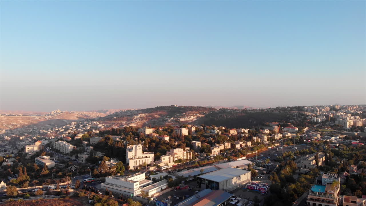 edificios del centro de jerusalén vista aérea