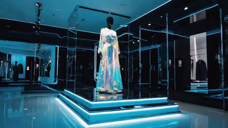 mannequin dress display in store