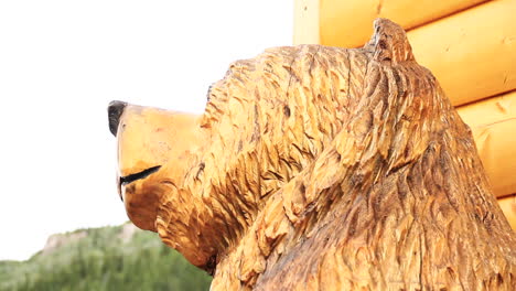 wooden bear statue in alaska