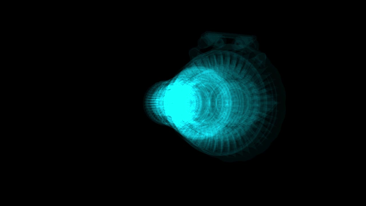 rayos x del motor de chorro transparente