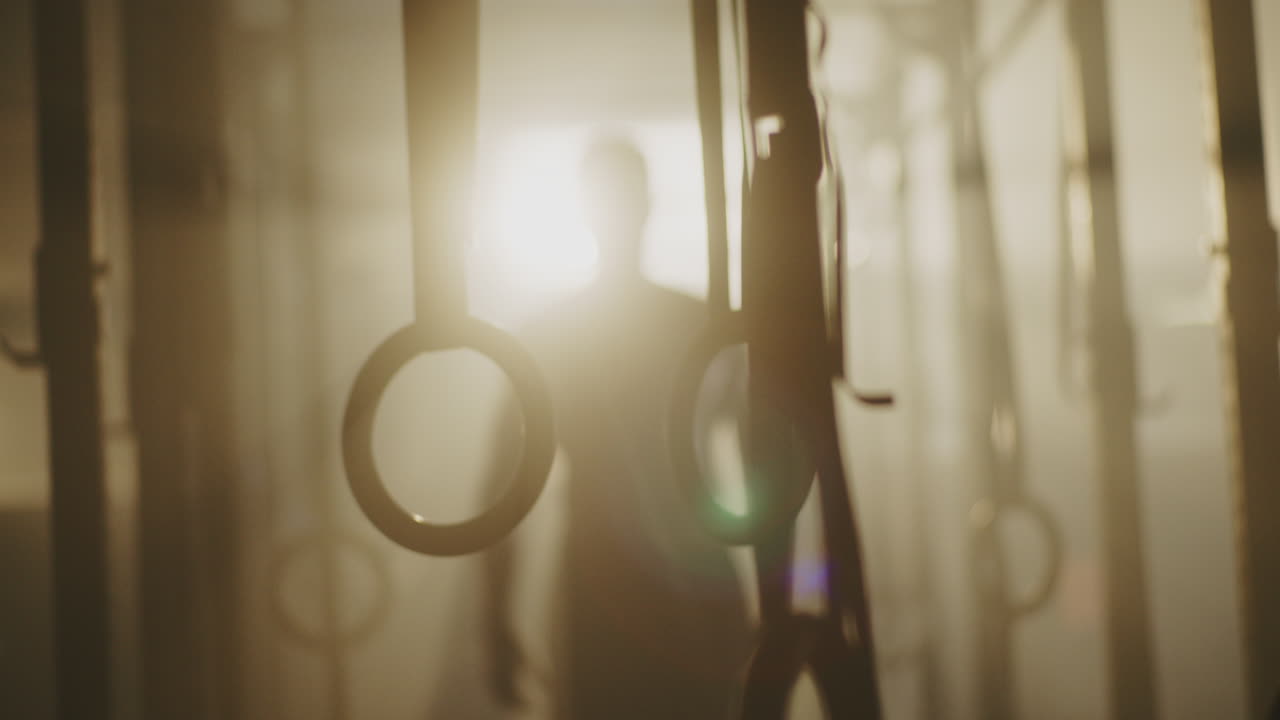 Gym workout with rings