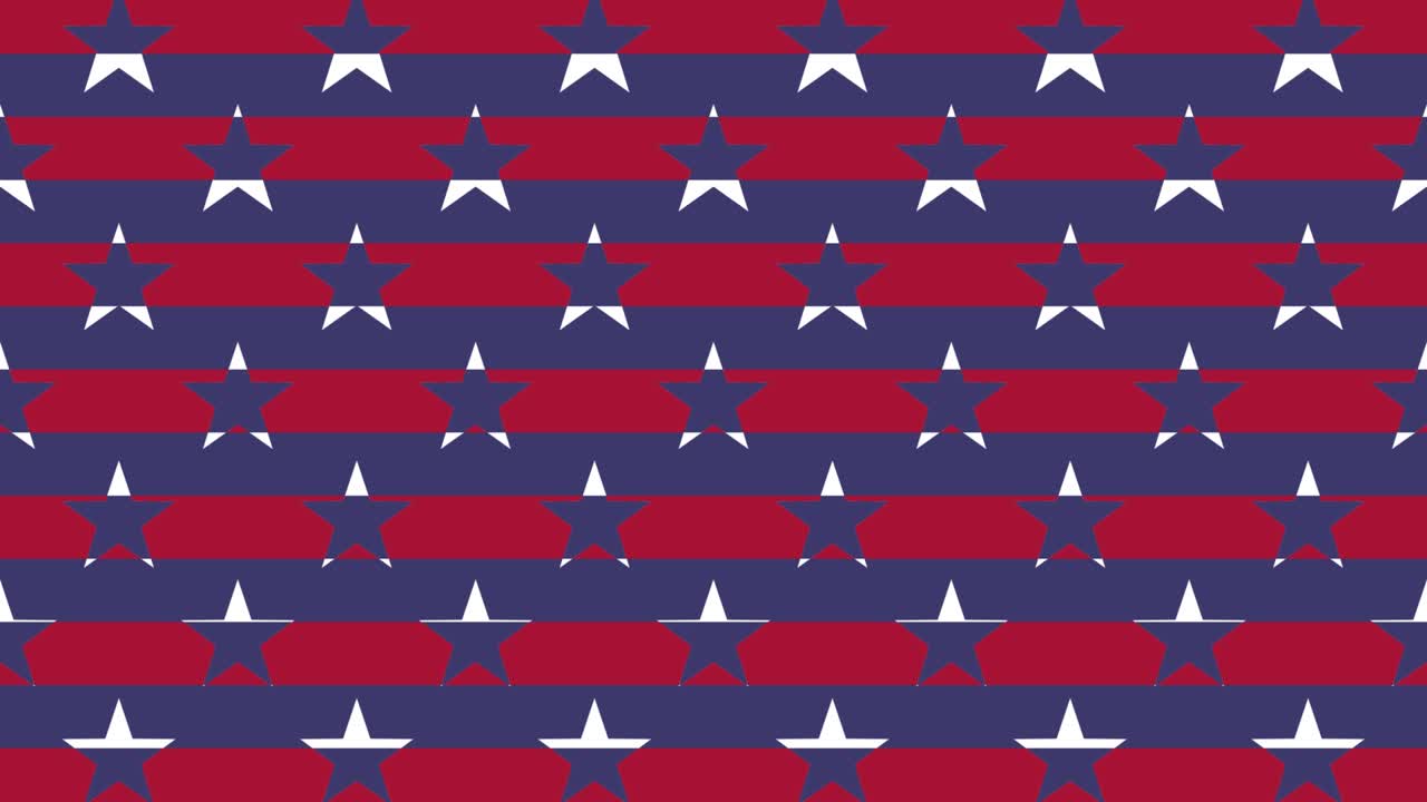 concepto animado de la bandera de los estados unidos de américa con rayas y estrellas móviles. bandera nacional fondo dinámico de bucle sin costuras