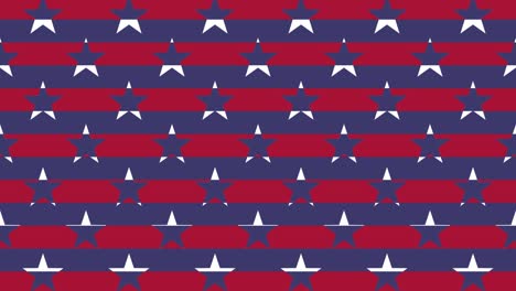 animated concept of united states of america flag with moving stripes and stars. national flag dynamic seamless loop background