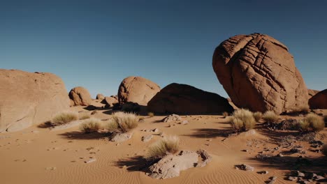 desert landscape with boulders