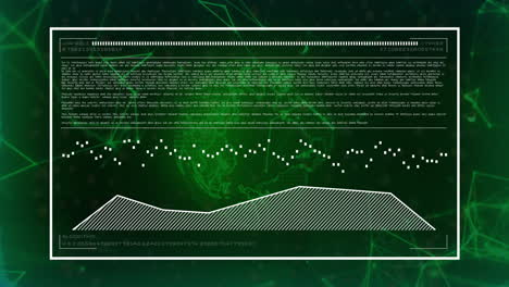animación del procesamiento de datos digitales y conexiones con el giro del globo
