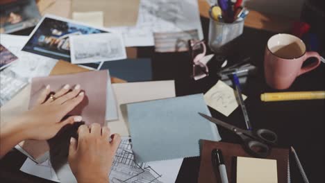 interior design mood board and planning session