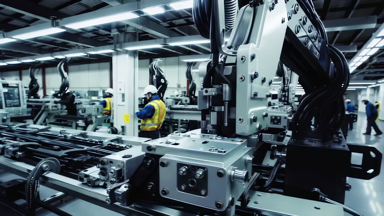현대 공장에서 자동화 된 제조 과정