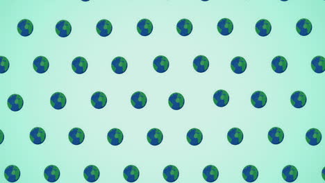 animación de múltiples globos que caen sobre un fondo verde