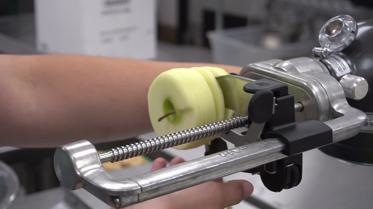 How to Core and Peel an Apple Using a Commercial-Grade Corer and Peeler