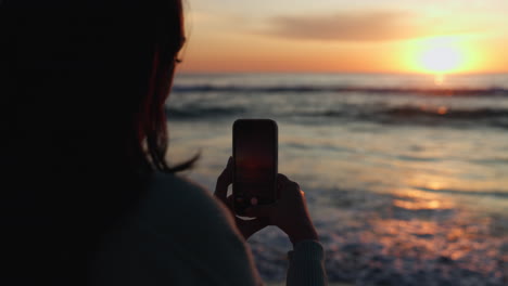 sunset, photographer and phone with person