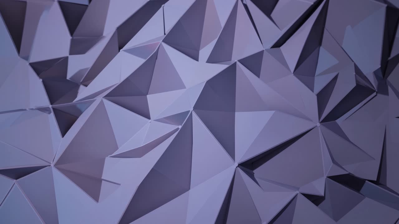 Abstract geometric shapes in a dynamic sequence, showcasing the evolution of a textured surface with sharp angles and soft shadows, creating a visually engaging motion flow