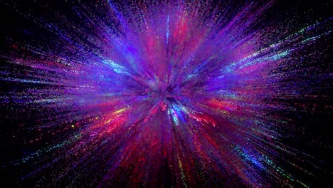 explosión de partículas de colores