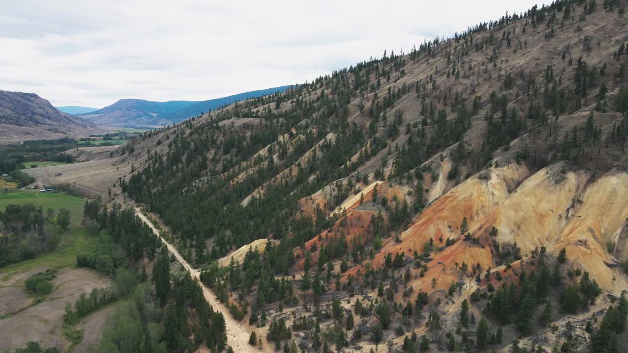 Closing Shot Looking Onto The Ridge Lines Created In The Mountainside ...