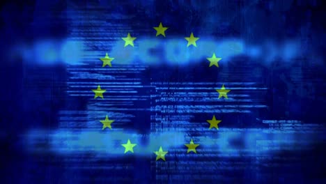 Europaflagge-Mit-Digitalen-Codes