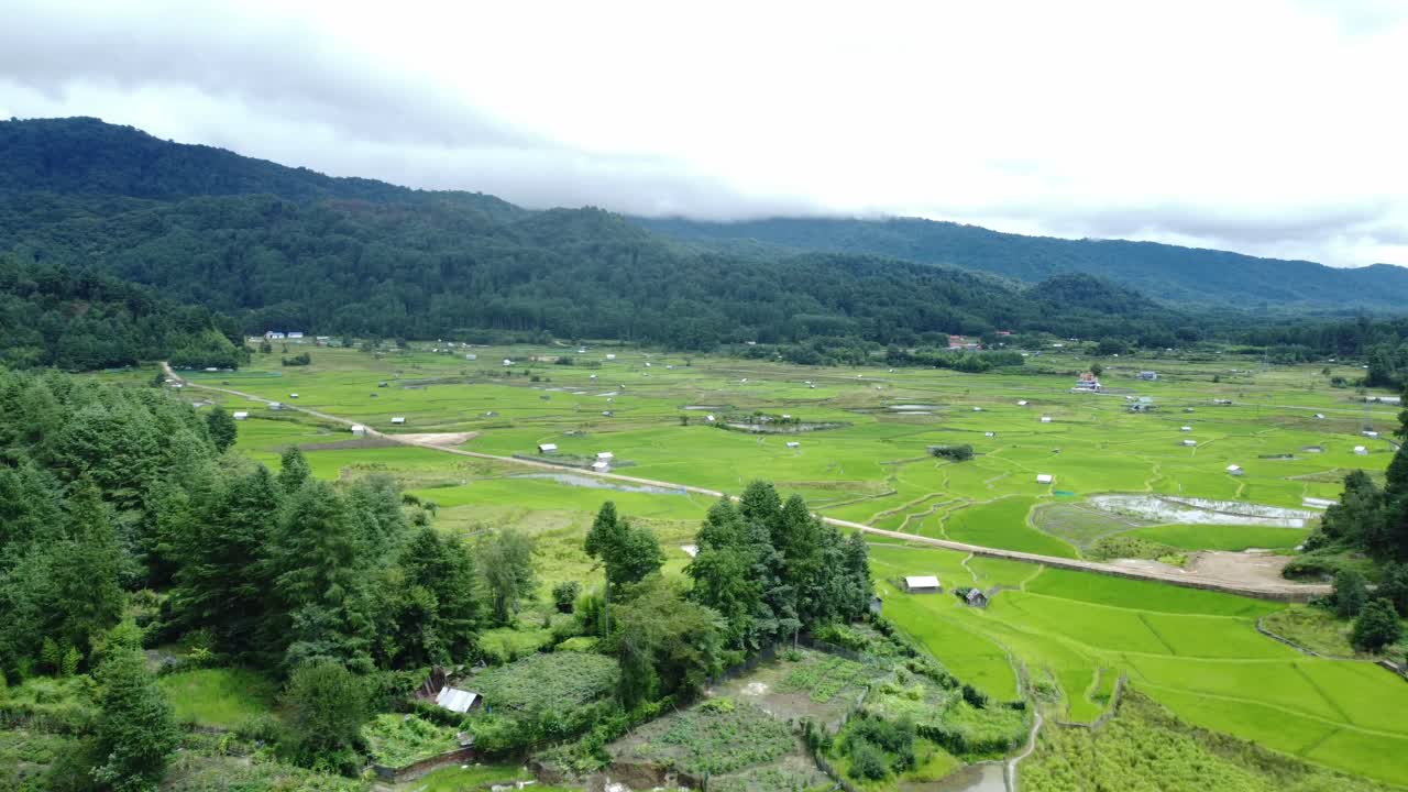Landscape view of valley in Arunachal Pradesh India