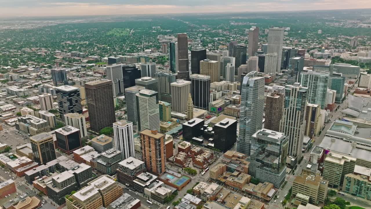 Aerial View of Denver, the Capital of Colorado and a Major US City