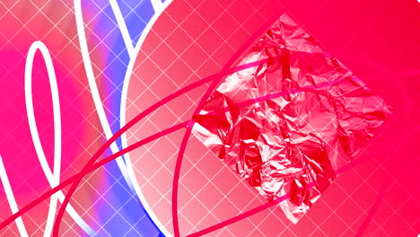 abstract geometric design with foil