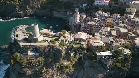 amazing drone shot reveals vernazza beach in picturesque cinque terre coastal town