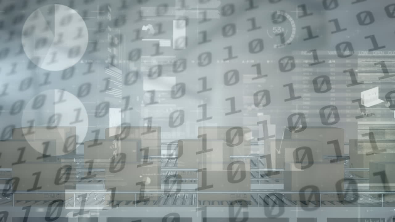 video de procesamiento de datos sobre el paisaje urbano