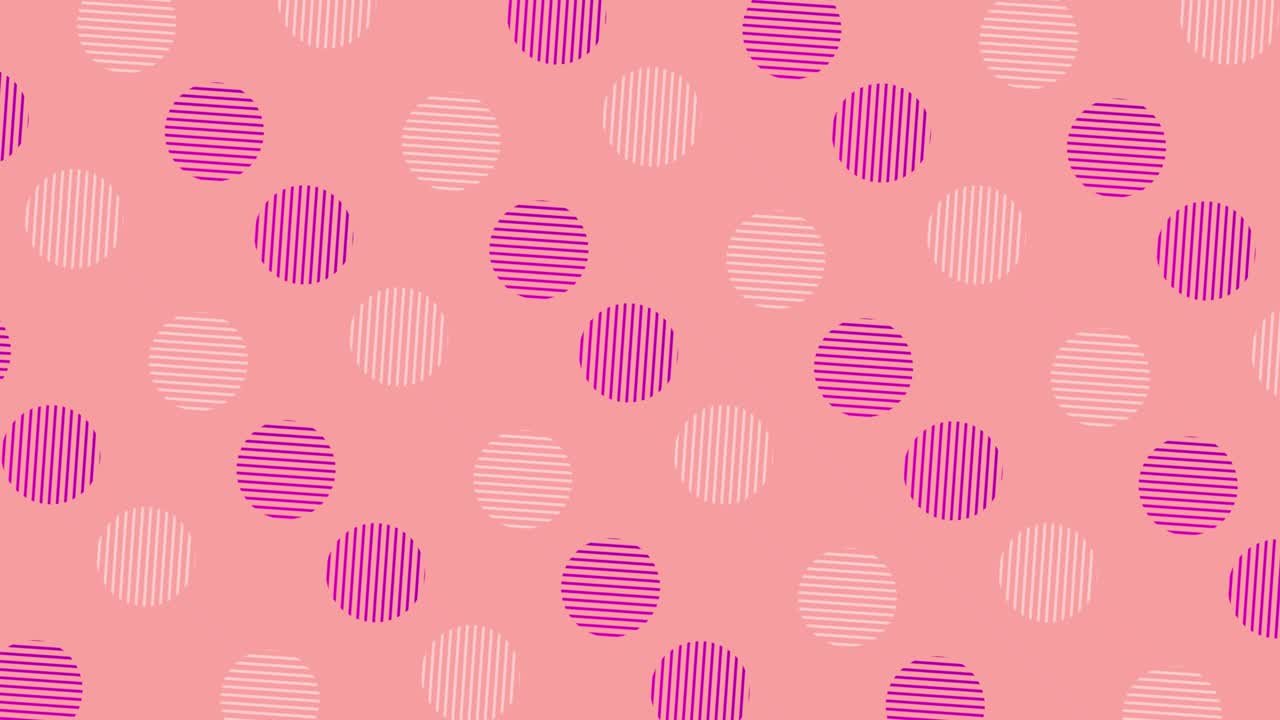 Pattern of geometric shapes in retro, memphis 80s 90s style. Animated vintage abstract background. Seamless pop art design. 4K video motion