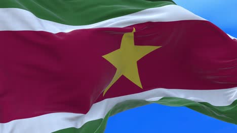 el bucle sin costuras de la bandera de suriname.