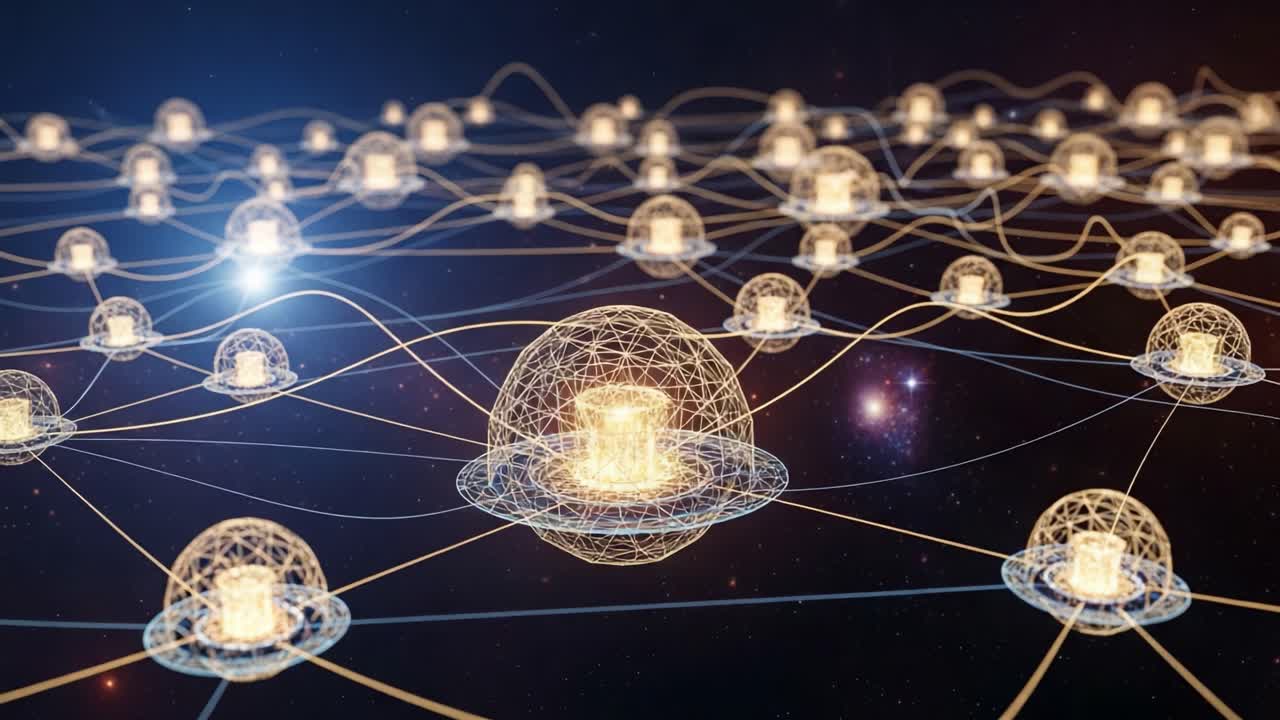 Exploring the Mysteries of Connectivity: A Glimpse Into an Illuminated Network of Energy or Quantum Nodes in a Digital Cosmos