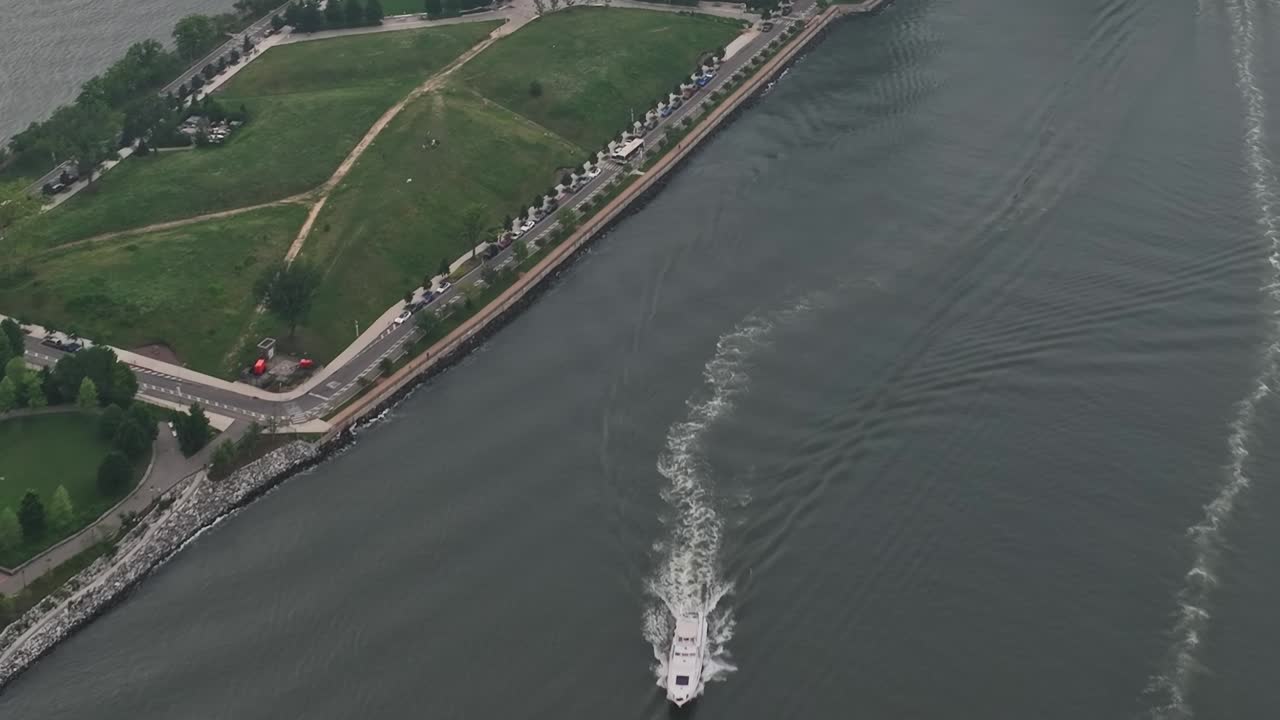 Enjoying a peaceful boat ride along the shores of New York City
