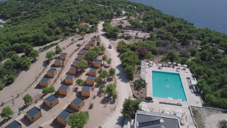 croatian island with drone shot in 4k