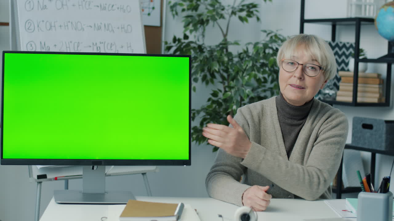 Online Teacher Giving a Presentation