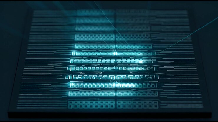 Digital Data Processing on a Futuristic Microchip Circuit Board